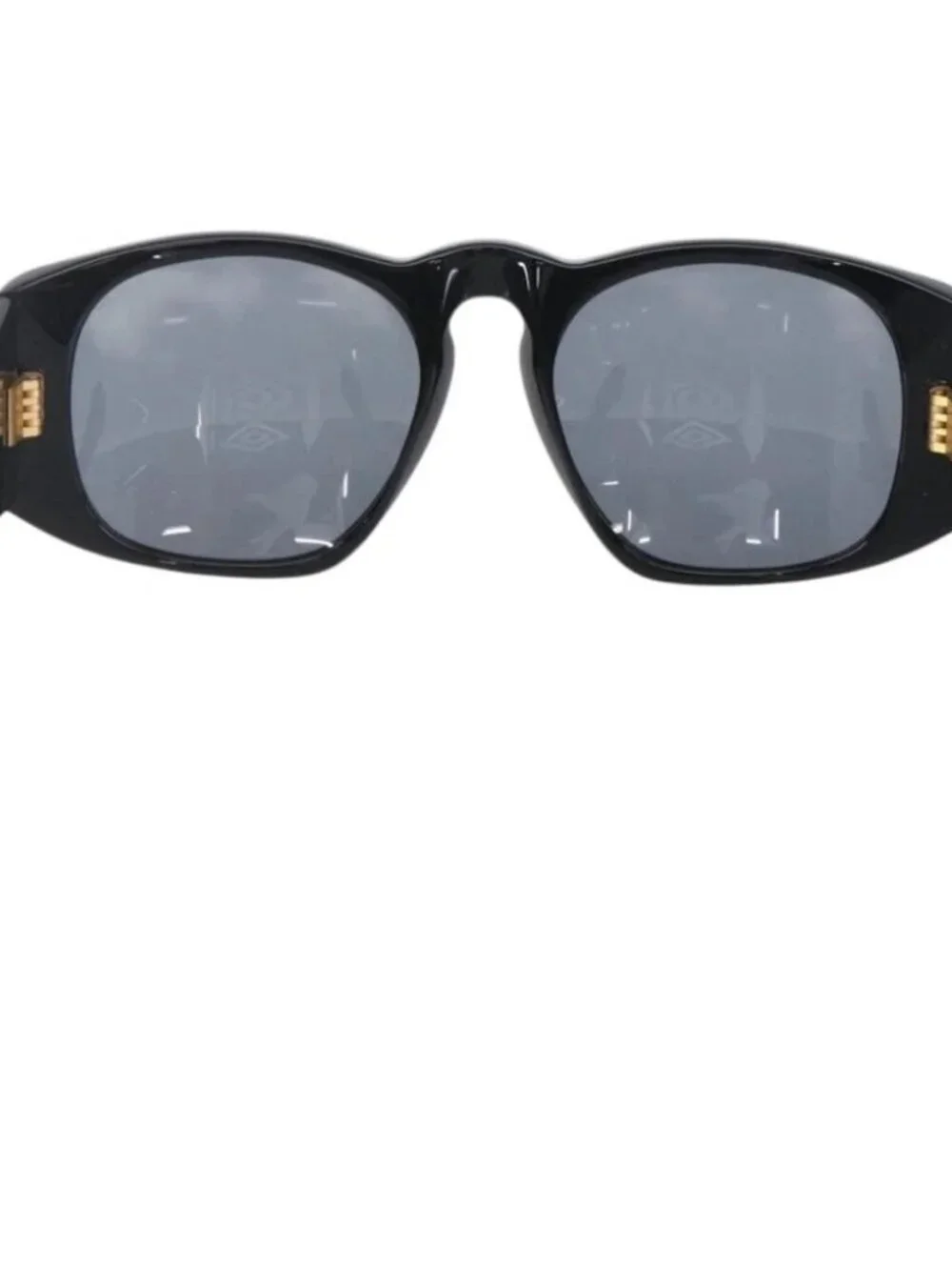 CHANEL COCO Mark Sunglasses plastic Black CC Auth 151144